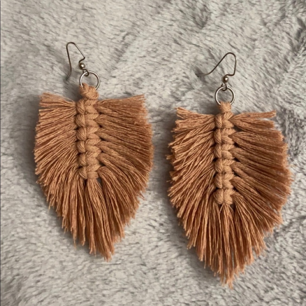 Handmade macramé earrings